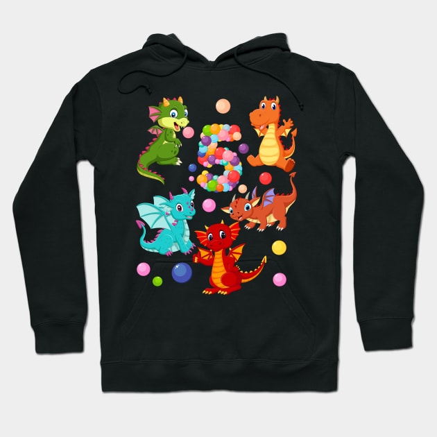 5th Birthday-Dragons and bubbles Hoodie by KrasiStaleva